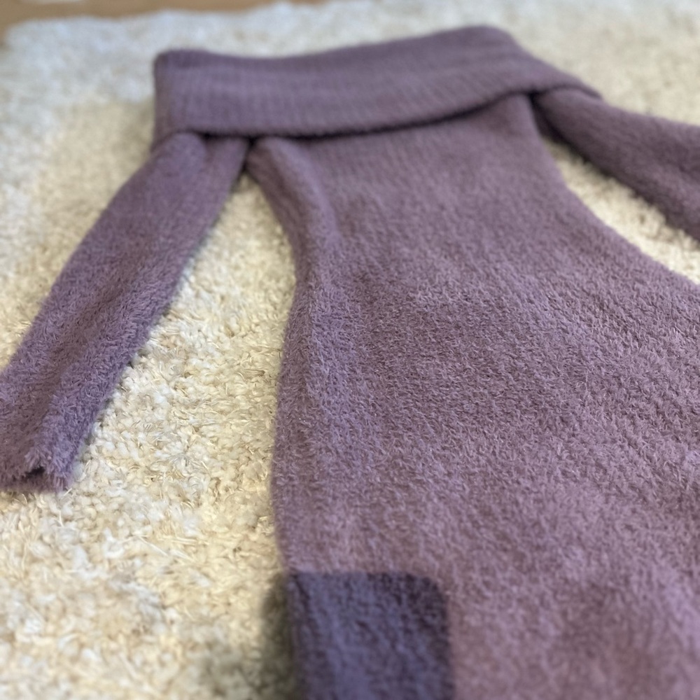 Lavender Off-Shoulder Women's Sweater Dress